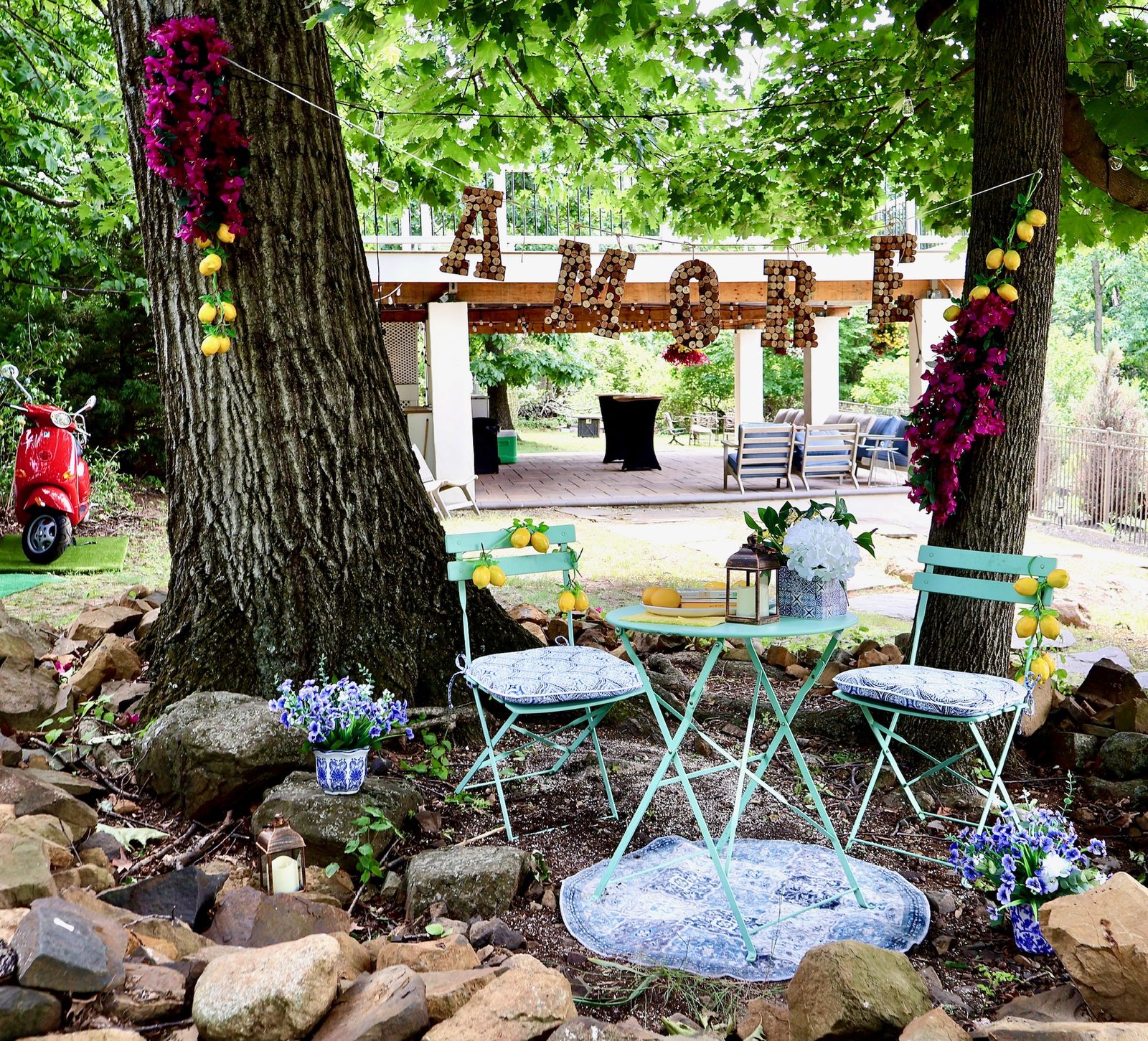 Amore Garden Lounge — Italian theme · Full styling by Arches & Aesthetics by Lisa