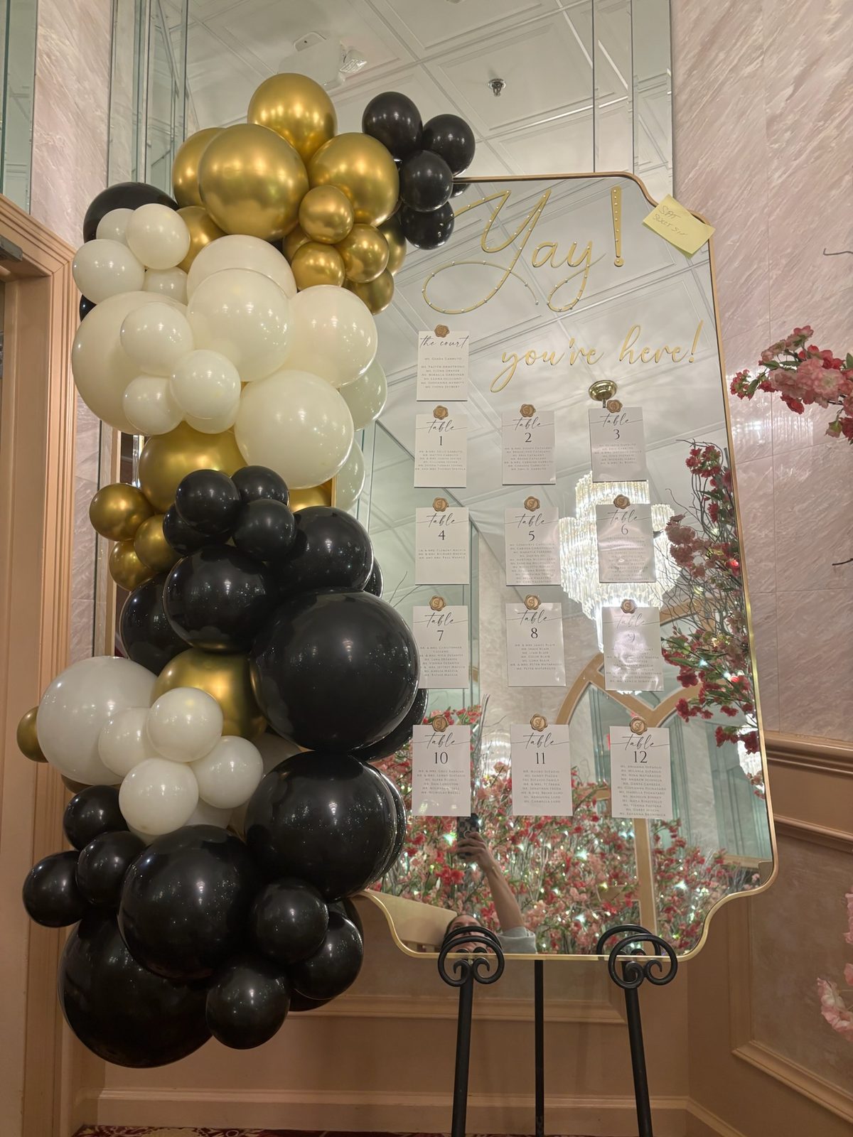 Yay! You're Here — Welcome moment · Black, white & gold by Arches & Aesthetics by Lisa